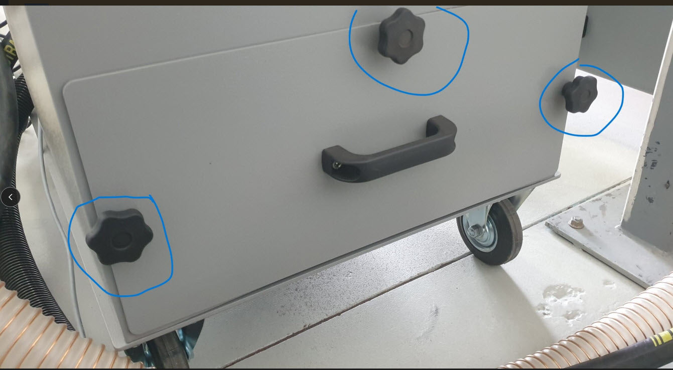 Black Knob Handle for Rear Dust Draw